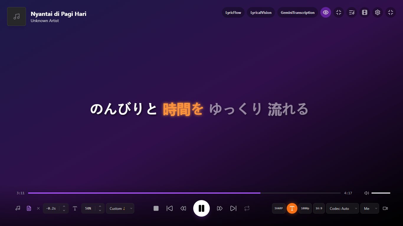 Immersive Audio Player & Lyric Video Maker