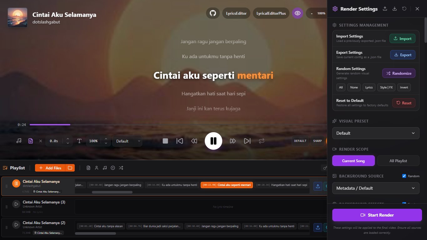 Immersive Audio Player and Lyrics Video Maker