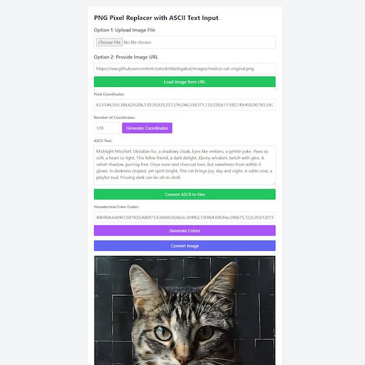 PNG Pixel Replacer with ASCII Text Input